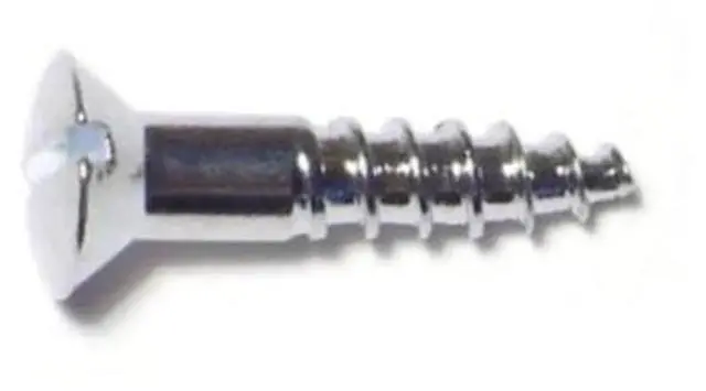 Main image of MIDWEST FASTENER 61708 Wood Screw, #6, 5/8 in, Chrome Brass Oval Head Slotted
