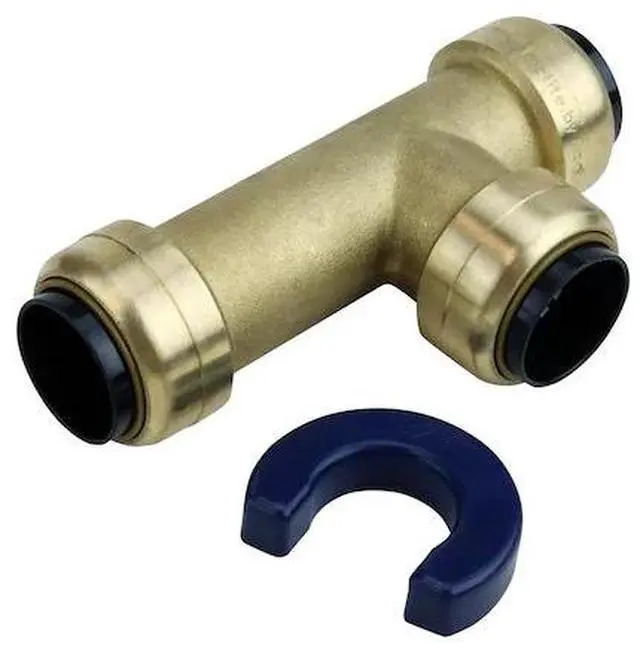 Main image of APOLLO FSBT34SL 3/4 in. Brass Push-To-Connect Slip Tee Fitting