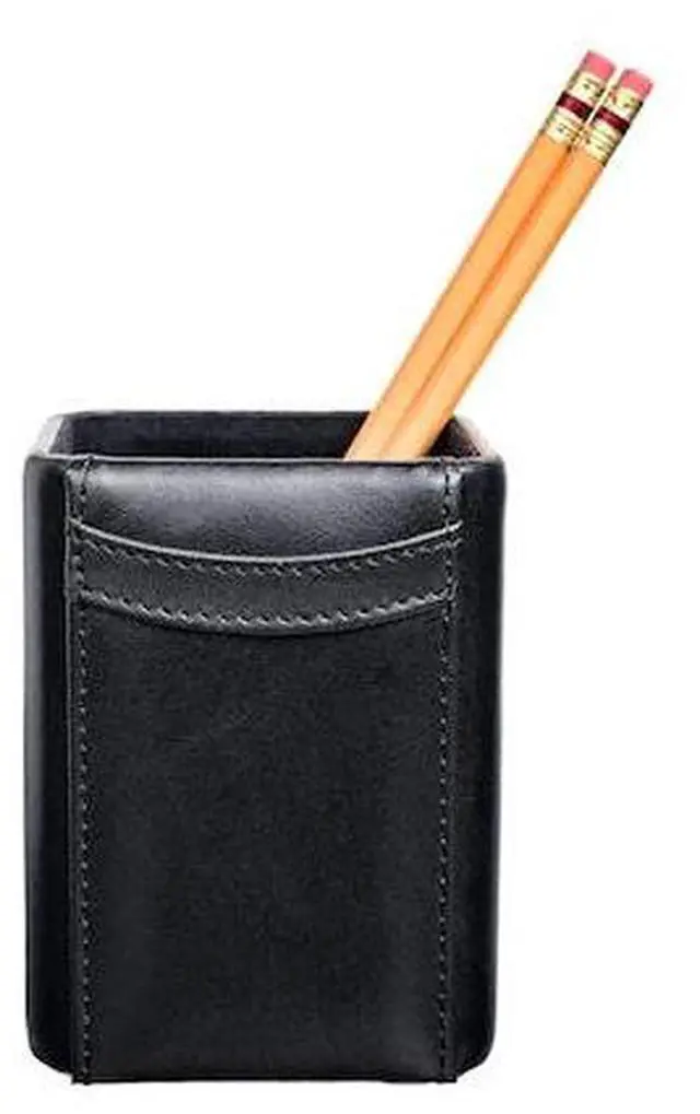 Main image of DACASSO AG-1010 Black Leather Pencil Cup