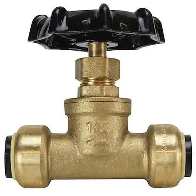 Main image of APOLLO FSBSV12WD 1/2 in. Brass Push-To-Connect Stop Valve with Drain