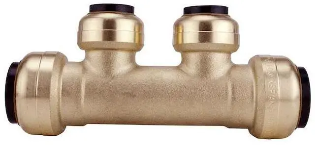 Alt view image 3 of 4 - APOLLO FSBM2PTO 3/4 in. x 3/4 in. Brass Push-To-Connect Inlets with 2-Port Open