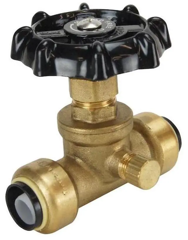 Alt view image 4 of 6 - APOLLO FSBSV12WD 1/2 in. Brass Push-To-Connect Stop Valve with Drain