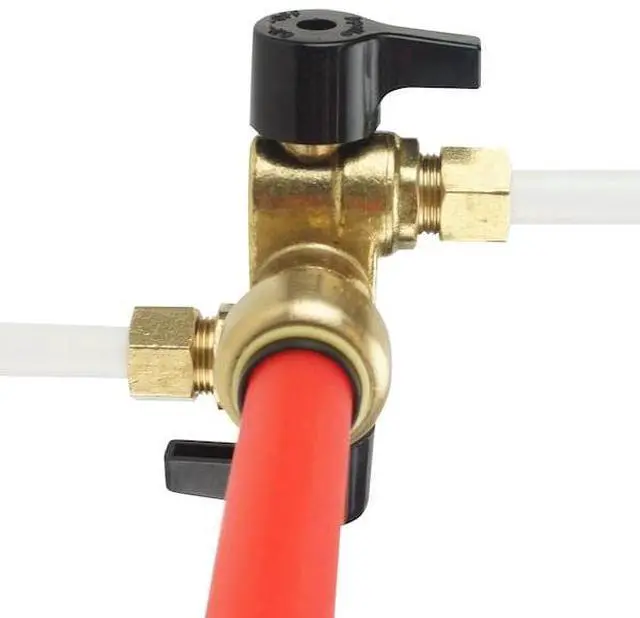 Alt view image 3 of 6 - APOLLO FSBDVO1238C 1/2 in. Brass Push-To-Connect x 3/8 in. O.D. Comp. Dual