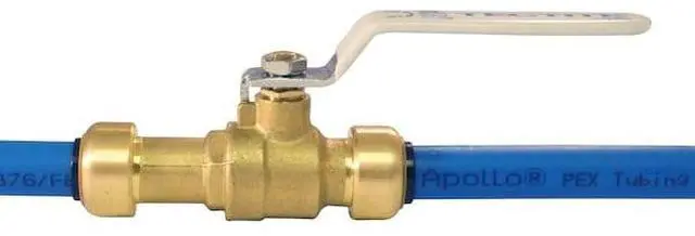 Alt view image 5 of 7 - APOLLO FSBBV12SL 1/2 in. Brass Push-to-Connect Slip Ball Valve