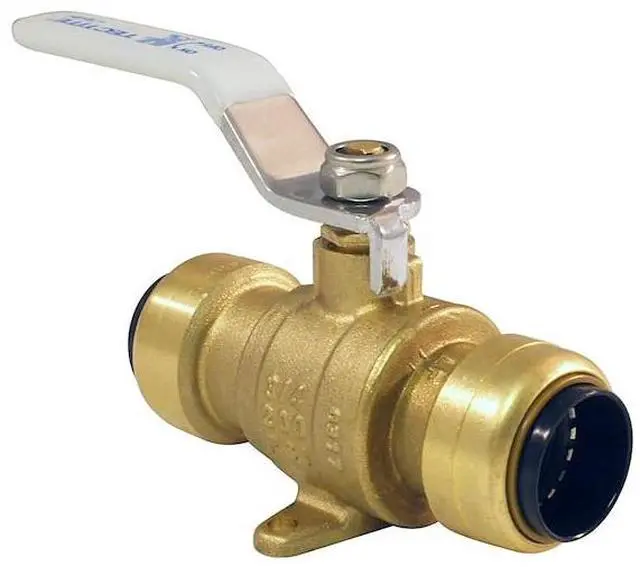 Alt view image 2 of 7 - APOLLO FSBBV34DE 3/4 in. Brass Push Ball Valve with Flange and Drain