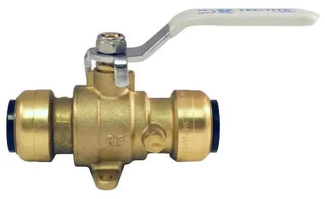 Alt view image 4 of 7 - APOLLO FSBBV34DE 3/4 in. Brass Push Ball Valve with Flange and Drain