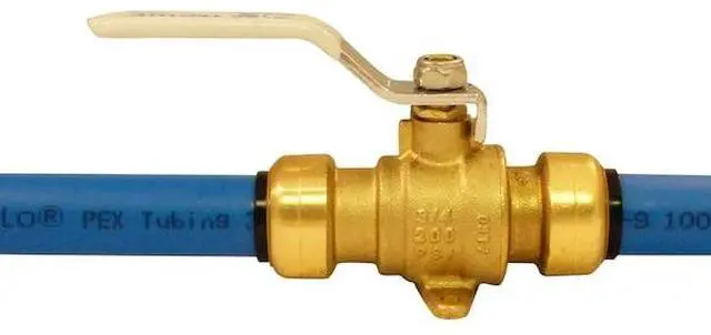 Alt view image 5 of 7 - APOLLO FSBBV34DE 3/4 in. Brass Push Ball Valve with Flange and Drain