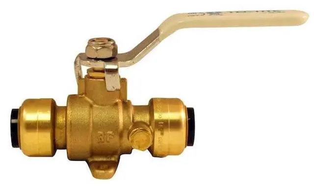 Alt view image 4 of 7 - APOLLO FSBBV12DE 1/2 in. Brass Push Ball Valve with Flange and Drain