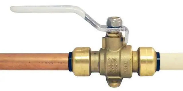 Alt view image 6 of 7 - APOLLO FSBBV12DE 1/2 in. Brass Push Ball Valve with Flange and Drain