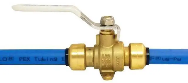 Alt view image 5 of 7 - APOLLO FSBBV12DE 1/2 in. Brass Push Ball Valve with Flange and Drain