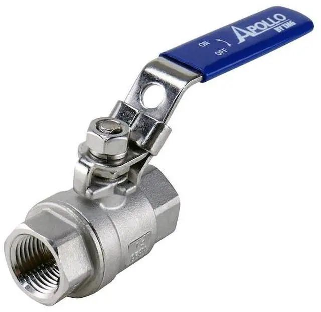 Alt view image 3 of 4 - APOLLO 96F10327 1/2 in. Stainless Steel FNPT x FNPT Full-Port Ball Valve with