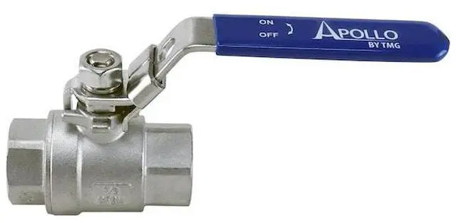 Alt view image 2 of 4 - APOLLO 96F10327 1/2 in. Stainless Steel FNPT x FNPT Full-Port Ball Valve with