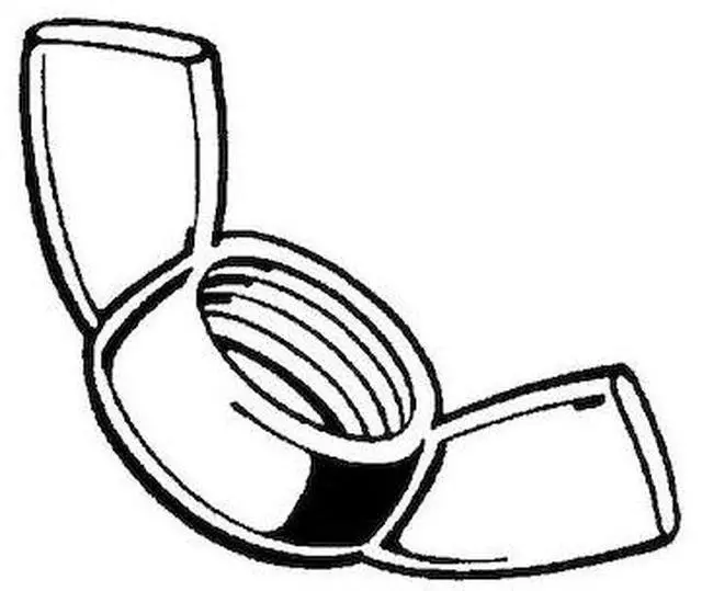 Main image of MIDWEST FASTENER 933388 Wing Nut, M16-2.00, Stainless Steel, 2 PK