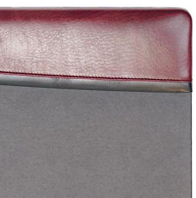 Alt view image 3 of 3 - DACASSO PR-7021 Burgundy Leather 34" X 20" Top-Rail Desk Pad