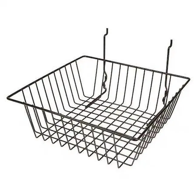 Main image of ECONOCO BSK13/B Grid Small Basket 12" x 12", Black, 6PK