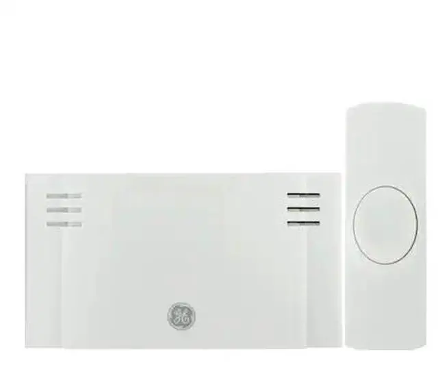 Main image of GE 19247 GE Wireless Doorbell Kit, Battery-Operated, White, 19247