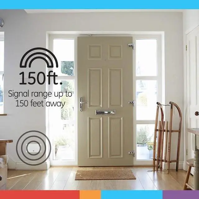 Alt view image 5 of 5 - GE 19247 GE Wireless Doorbell Kit, Battery-Operated, White, 19247
