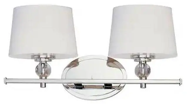 Main image of MAXIM 12762WTPN Rondo 2-Light 16.75" Wide Polished Nickel Vanity Light