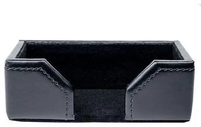 Main image of DACASSO AG-1407 Black Bonded Leather Business Card Holder