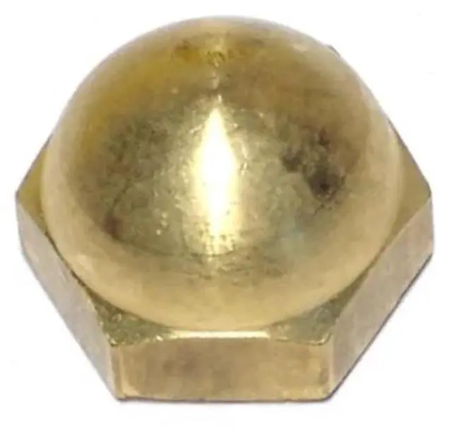 Main image of MIDWEST FASTENER 61066 Acorn Nut, 5/16"-18, Solid Brass, 15 PK