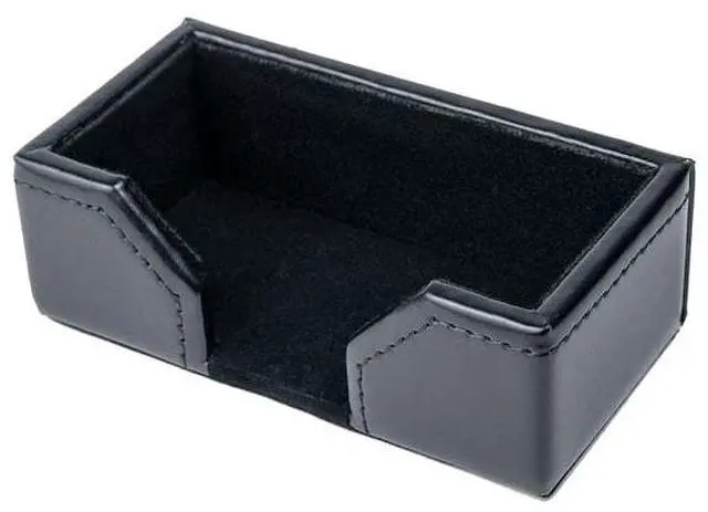 Alt view image 2 of 6 - DACASSO AG-1407 Black Bonded Leather Business Card Holder