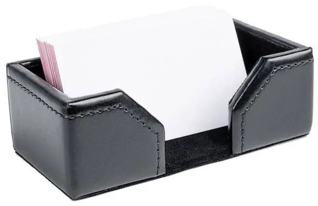Alt view image 6 of 6 - DACASSO AG-1407 Black Bonded Leather Business Card Holder