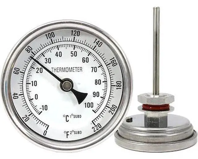 Main image of CONCORD PF300-MT 3" Stainless Steel Thermometer with Mounting Assembly