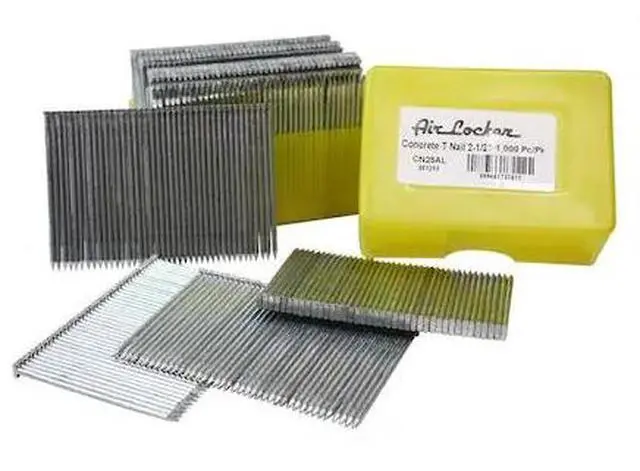 Main image of AIR LOCKER CN25AL Collated T-Nail, 2-1/2 in L, 14 ga, Galvanized, 1000 PK