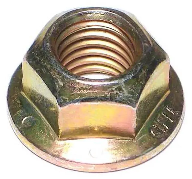 Main image of MIDWEST FASTENER 50352 Lock Nut, 5/8"-11, Steel, Grade 8, Yellow Zinc, 25 PK