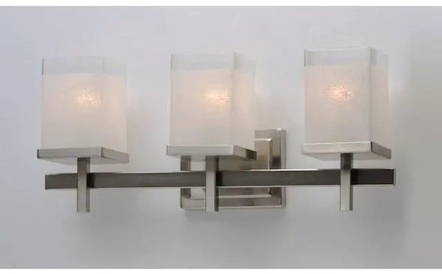 Alt view image 2 of 3 - MAXIM 2153LNSN Tetra 3-Light 22" Wide Satin Nickel Vanity Light
