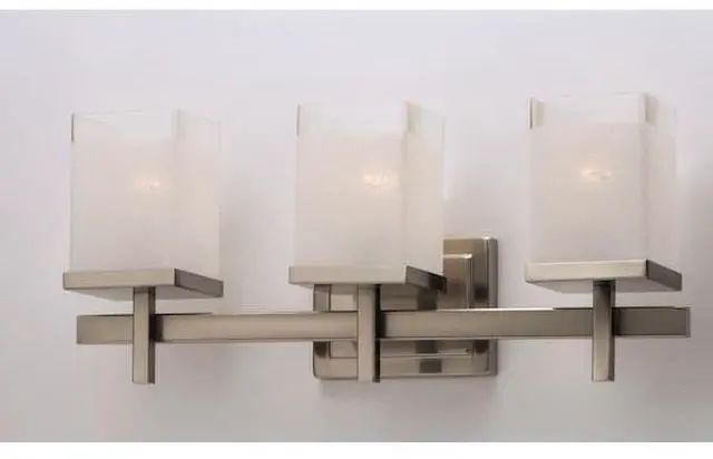 Alt view image 3 of 3 - MAXIM 2153LNSN Tetra 3-Light 22" Wide Satin Nickel Vanity Light