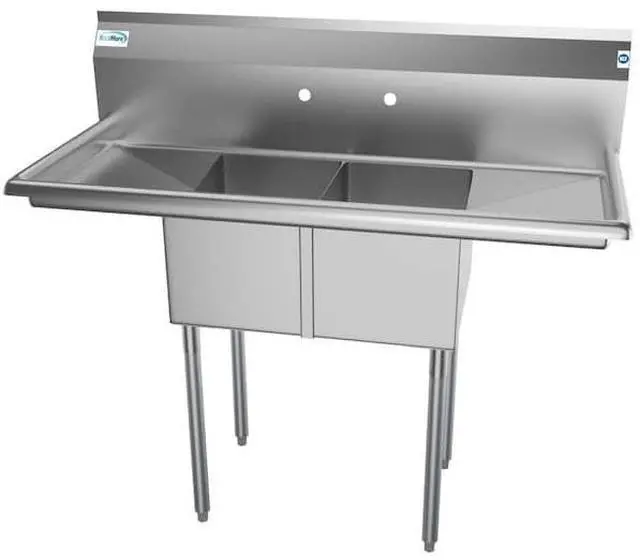 Alt view image 3 of 7 - KOOLMORE SB121610-12B3 2 Compartment Stainless Steel NSF Commercial Kitchen