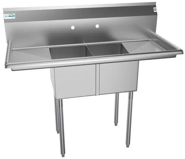 Alt view image 5 of 7 - KOOLMORE SB121610-12B3 2 Compartment Stainless Steel NSF Commercial Kitchen