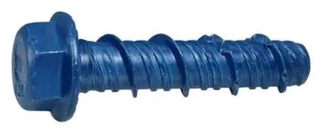 Main image of TORQUEMASTER 53246 Masonry Screw, 3/8" Dia., Hex, 1 3/4 in L, Steel Blue