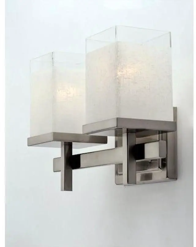 Alt view image 4 of 4 - MAXIM 2152LNSN Tetra 2-Light 14" Wide Satin Nickel Vanity Light