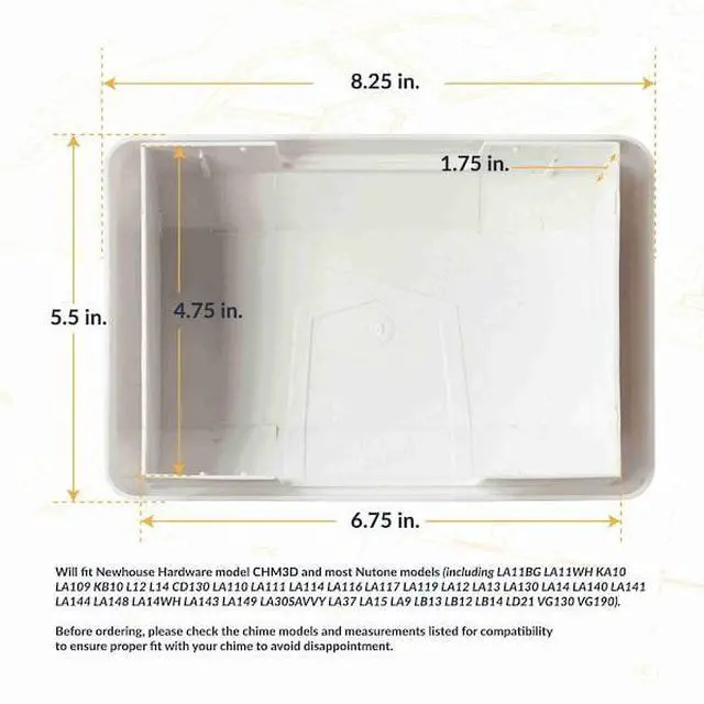 Alt view image 2 of 4 - NEWHOUSE HARDWARE CHM3DCOVER Door Chime Cover Only, White