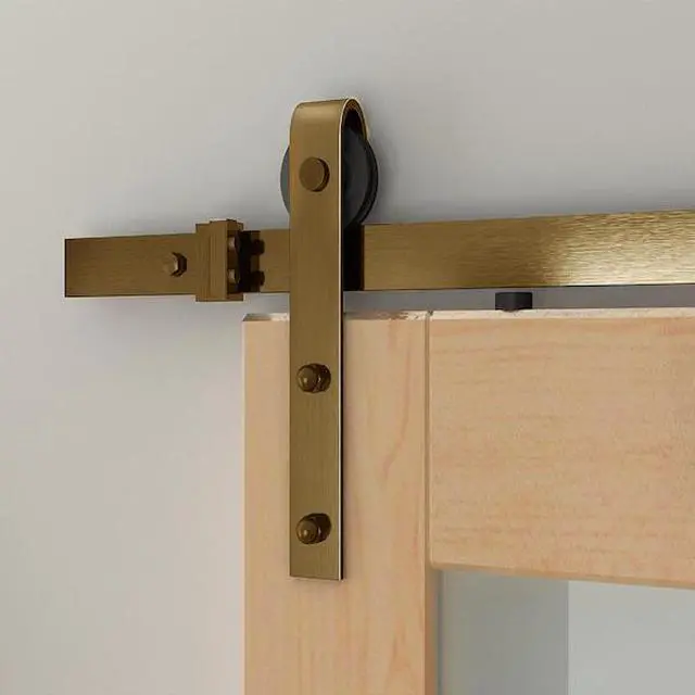 Alt view image 2 of 3 - DESIGNER COLLECTION NT.1400.09W-96.06PVD-SC Soft-Close Satin Brass 96" Sliding