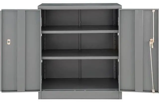 Alt view image 4 of 7 - Unassembled Counter Height Cabinet, 36x18x42, Gray