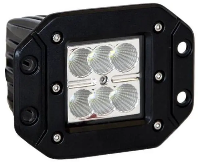 Alt view image 2 of 4 - BUYERS PRODUCTS 1492138 3 Inch Square LED Clear Recessed Flood Light