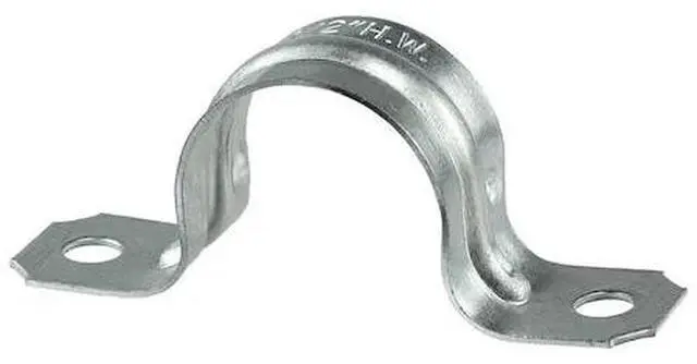 Main image of DOTTIE HW400 Two Hole Strap, Conduit; Pipe Use, 3/8 in, Steel, Zinc Plated