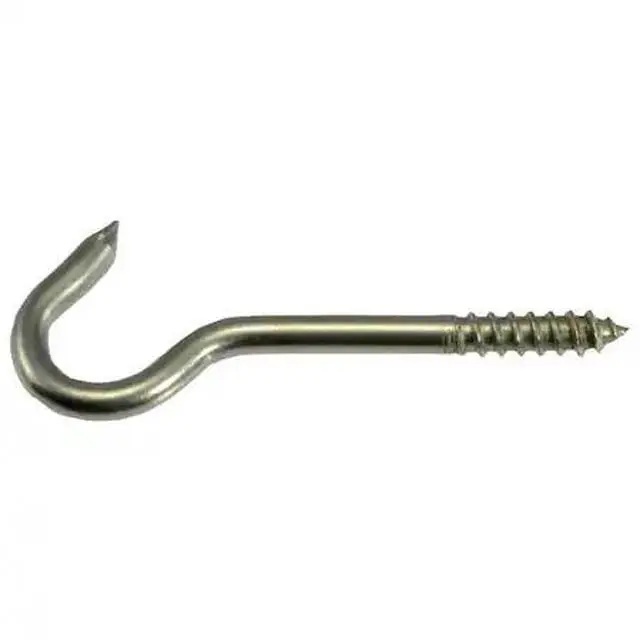 Main image of MIDWEST FASTENER 32623 #6 x 9/64" x 3/8" x 2" 18-8 Stainless Steel Screw Hooks