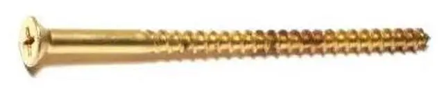 Main image of MIDWEST FASTENER 68342 Wood Screw, #8, Plain Brass Flat Head Phillips Drive, 15