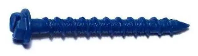 Main image of RED HEAD 08110 Tapcon Concrete Screw, 3/16" Dia., Hex, 1 3/4 in L, Steel Blue