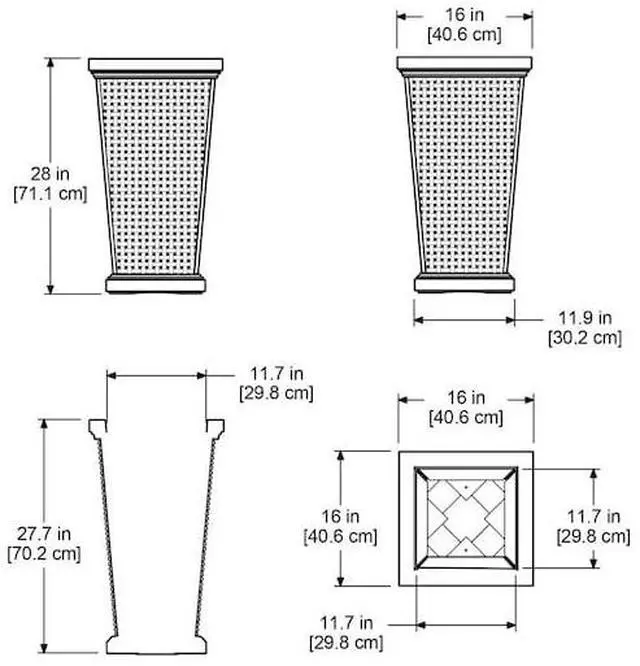 Alt view image 2 of 5 - MAYNE 5863-W Wellington Tall Planter - White