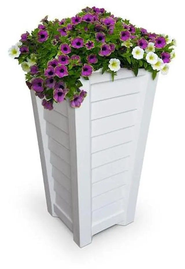 Alt view image 4 of 4 - MAYNE 5868-W Lakeland Tall Planter - White