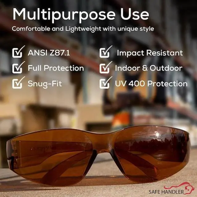 Alt view image 4 of 7 - BISON LIFE BLSH-ESCR-CLCT-SGA1-12 Crystal, Safety Glasses, Anti-Scratch,