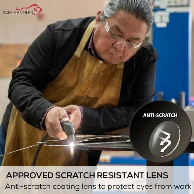 Alt view image 5 of 7 - BISON LIFE BLSH-ESCR-CLCT-SGA1-12 Crystal, Safety Glasses, Anti-Scratch,
