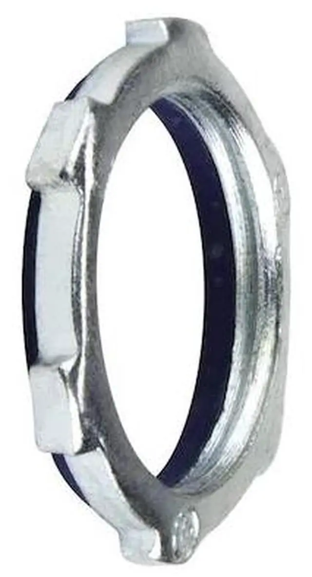 Main image of DOTTIE LNS125 Conduit Fitting Locknut, 1-1/4 in, Threaded, Steel, Zinc Plated