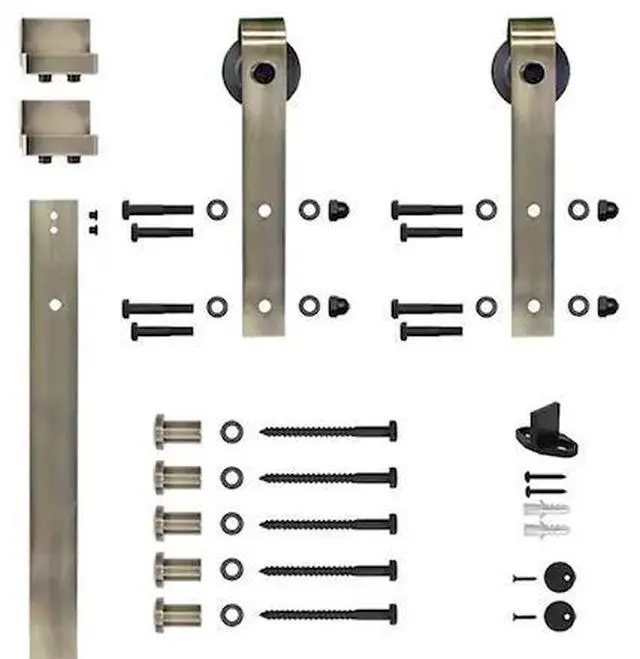 Main image of DESIGNER COLLECTION NT.1400.09W.03 Antique Brass 78" Sliding Barn Door Hardware
