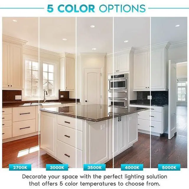 Alt view image 3 of 7 - LUXRITE LR23268-1PK 3 Inch Gimbal LED Recessed Downlight 5 CCT Selectable